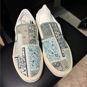 Amiri Bandana Print Slip-On Sneakers